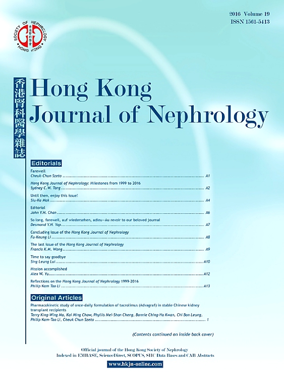 Go to journal home page - Hong Kong Journal of Nephrology